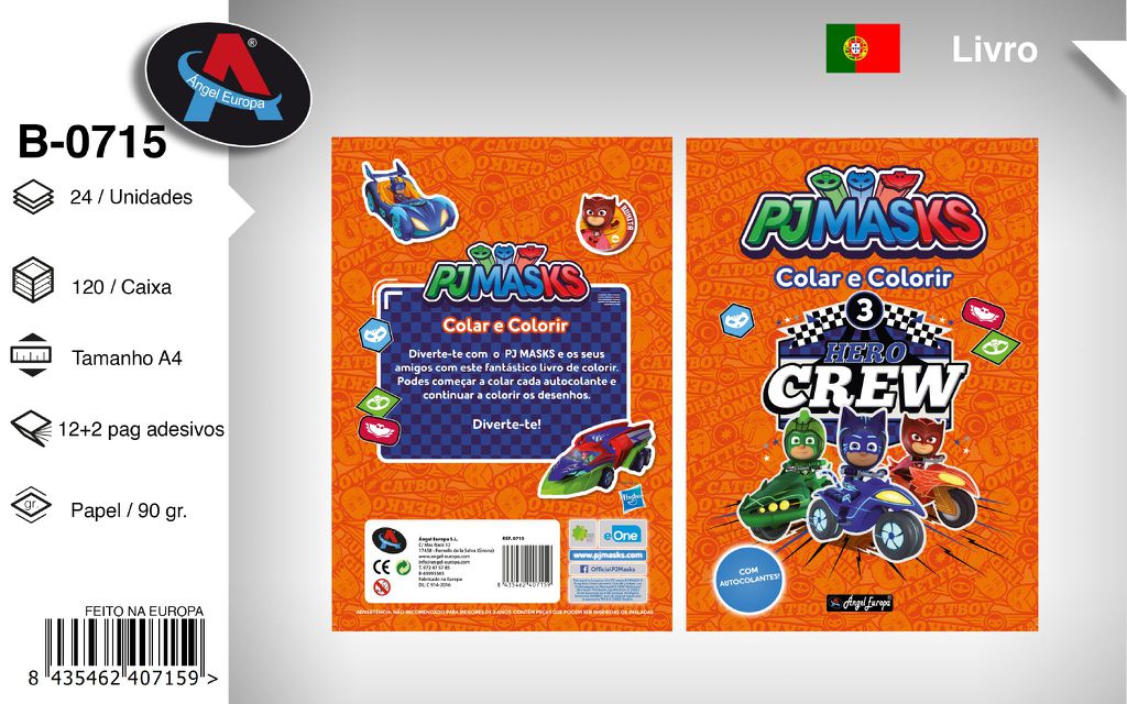 Livro para Colorir Pjmasks