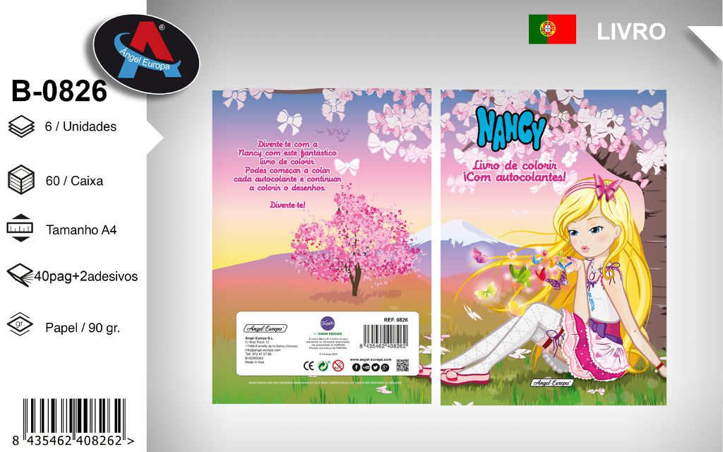 Livro para Colorir c/ Autocolantes Nancy