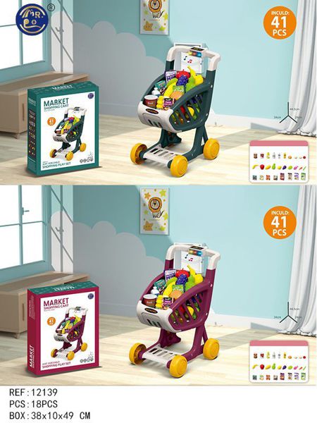 Carrinho de Compras com 41 Peças