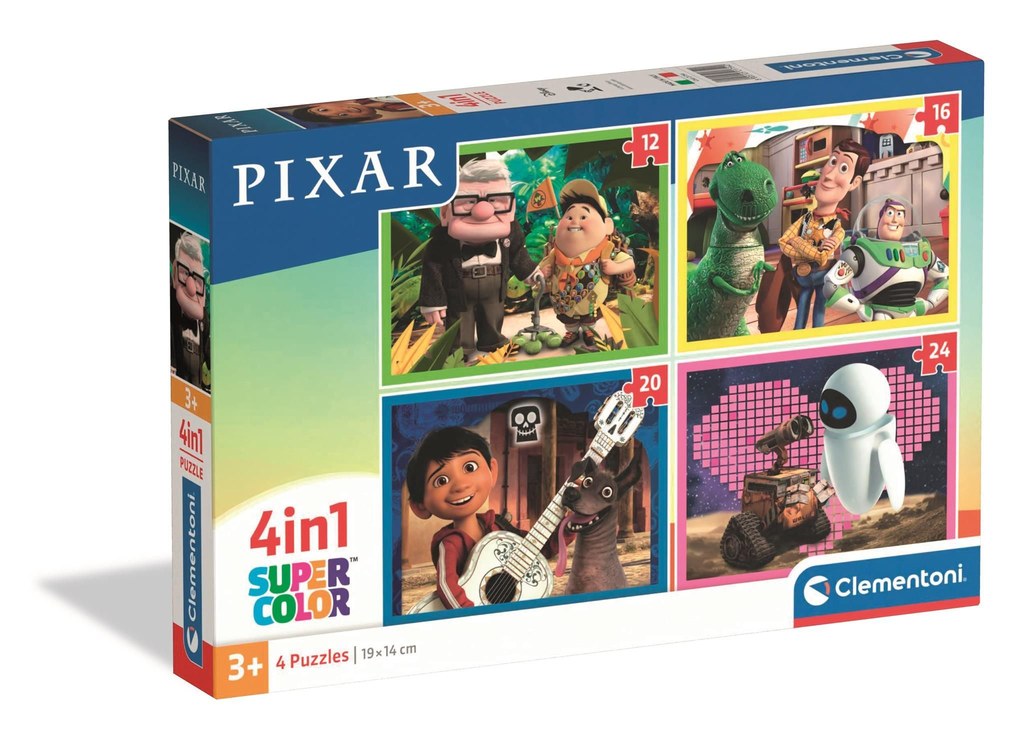Jogo Clementoni puzzle 4 em 1 pçs Pixar