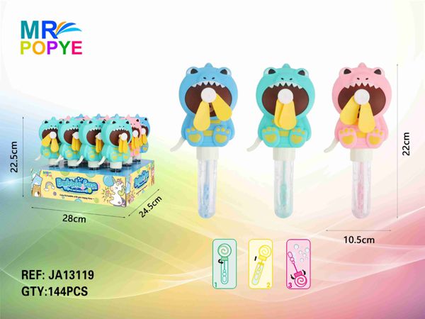 Bolhas de Sabão c/ Ventoinha Manual Dinossauros (Pack 12)