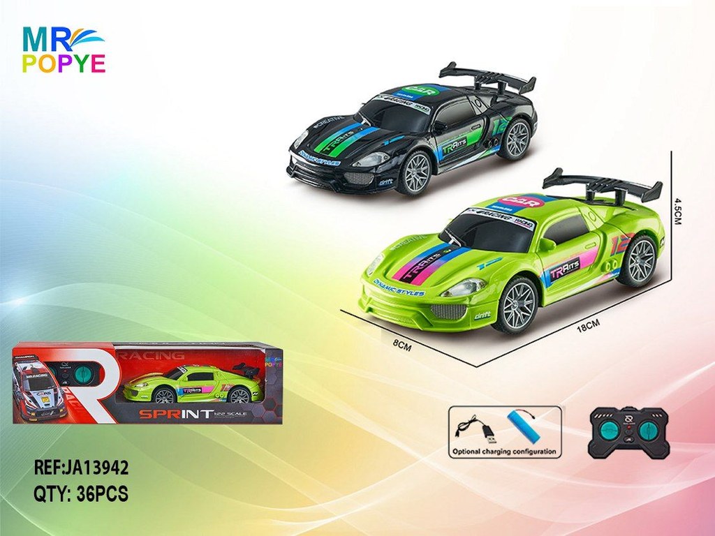 Carro Desportivo Telecomandado 1:22 com Aileron 18 Cm