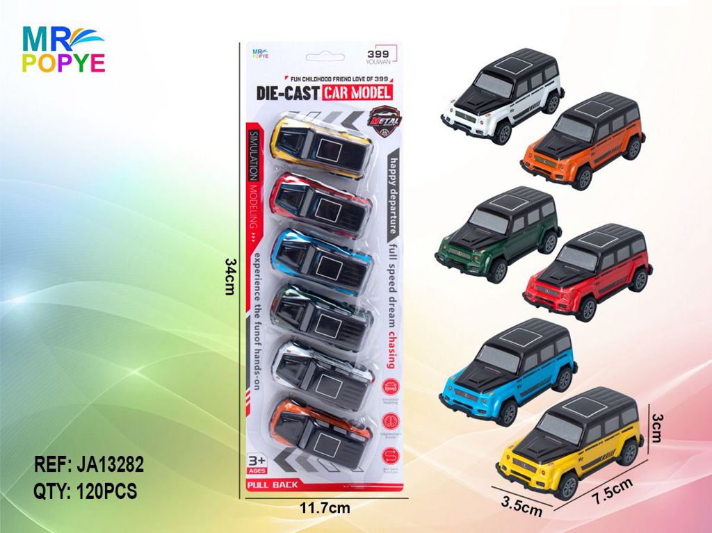 Carros de Metal de Recuo 6 Modelos (Modelo 2)