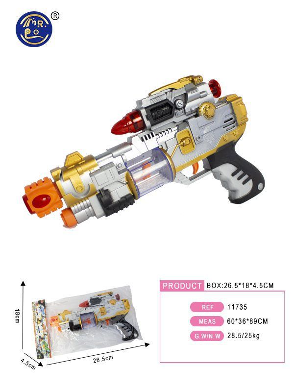 Pistola de Brincar Floco de Neve c/ Som e Vibração