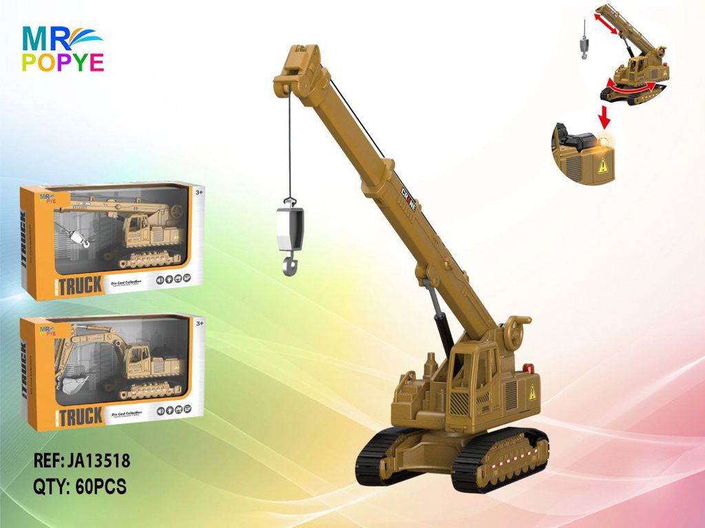 Grua de Lagartas em Metal com Luz e Som