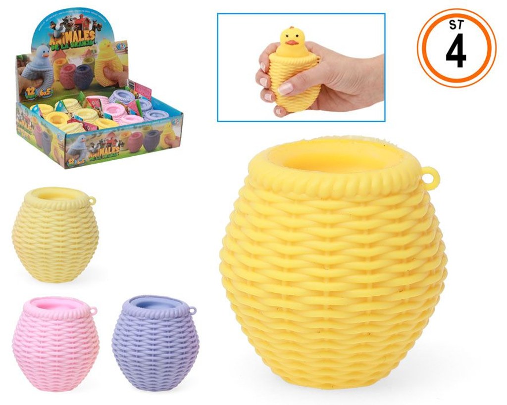 Cesto Anti-Stress com Patinho Espremível