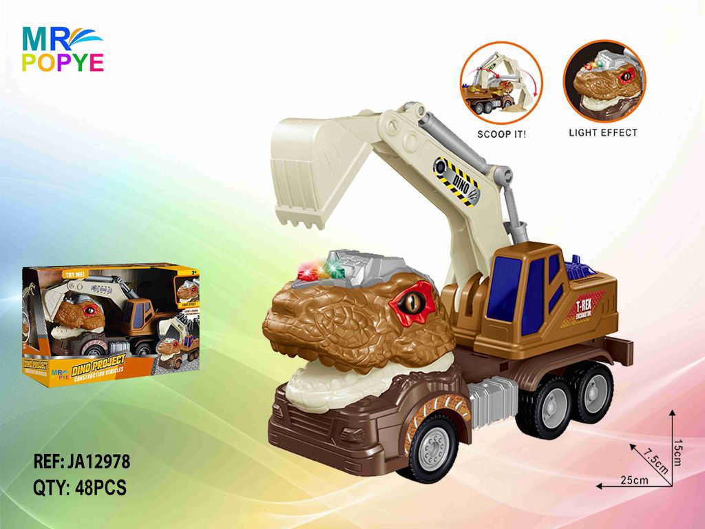 Camião de Construção Dinossauro de Fricção (Modelo 2)