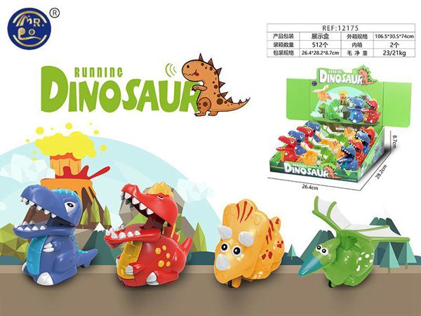 Mini Dinossauro c/ Rodas 10CM