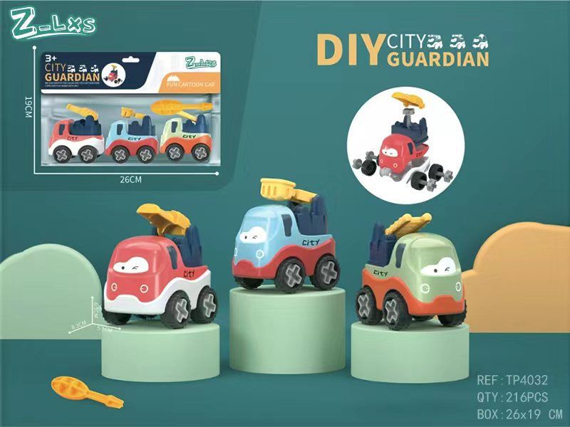 Camiões de Fricção DIY 3 Peças em Blister