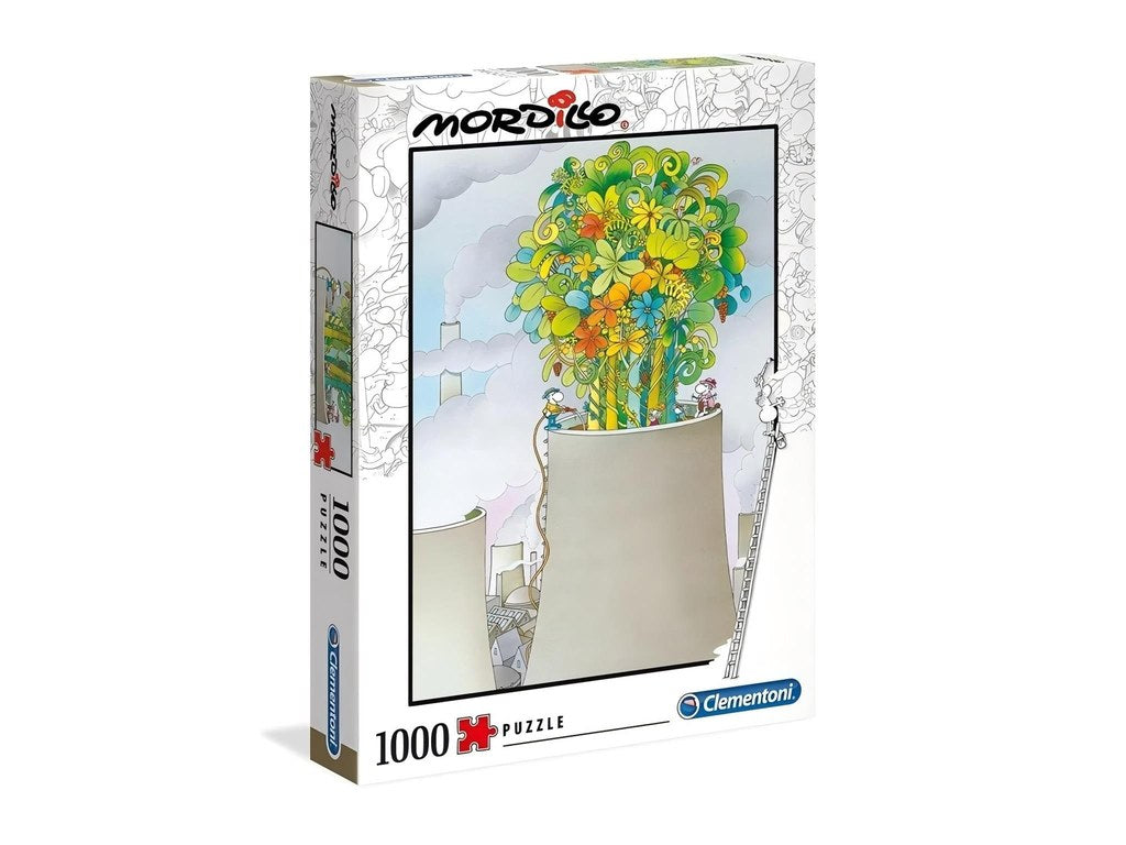 Jogo Clementoni puzzle 1000 pçs Mordillo a cura