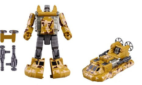 Robô Transformável em Hovercraft X-Warrior - Amarelo