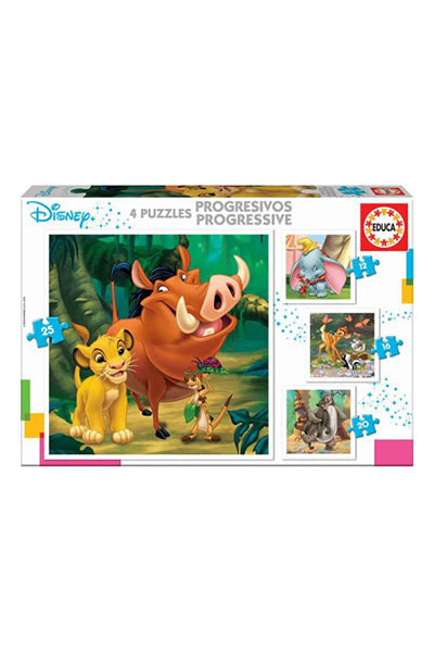 Jogo Educa puzzle progressivo 12-16-20-25 Disney