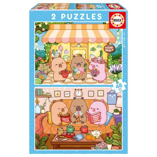Jogo Educa puzzle 2x48 Capivaras