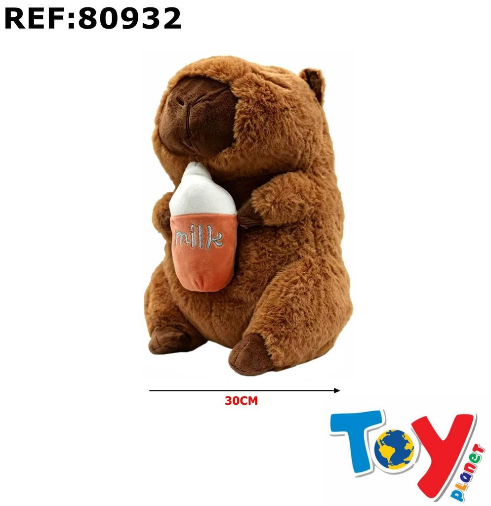 Peluche Capivara com Biberão 30 Cm