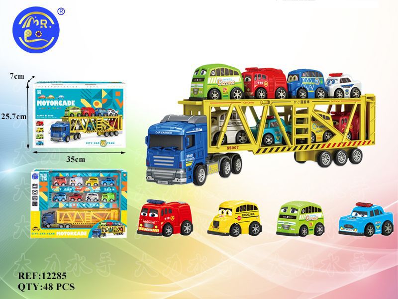 Contentor com Camião e 8 Carros Urbanos