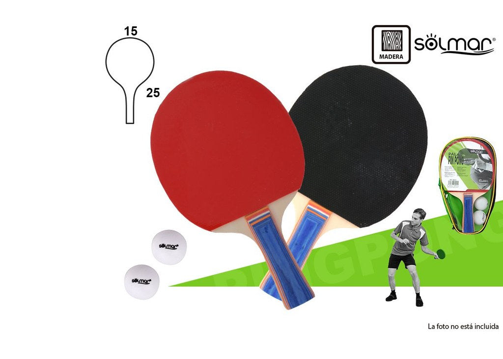 Conjunto 2 Raquetes de Ping-Pong com 2 Bolas