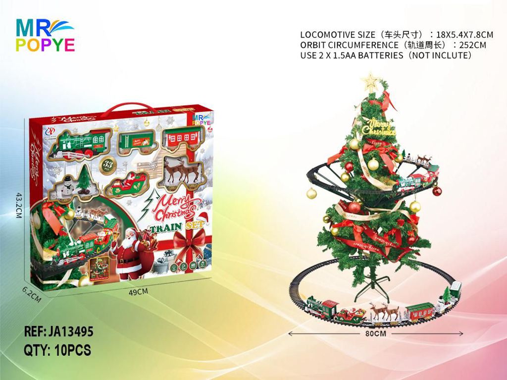 Conjunto Comboio de Natal Suspenso com Luz e Som (Modelo 1)
