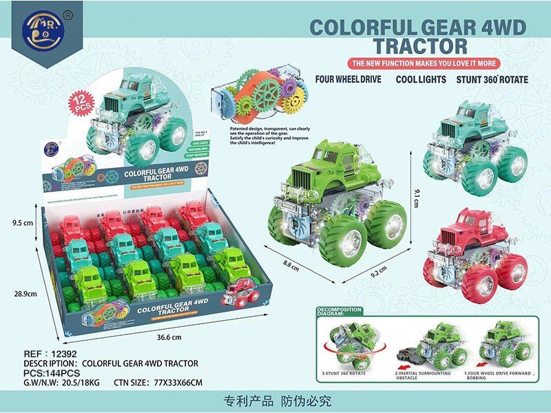Cabeça de Camião 4x4 de Engrenagens com Luzes