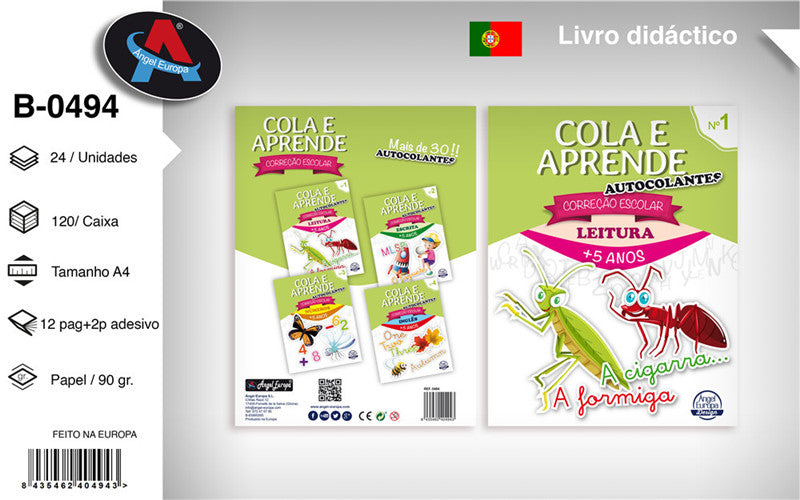 Livro Cola e Aprende - Correção Escolar: Leitura