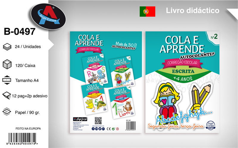 Livro Cola e Aprende - Correção Escolar: Escrita