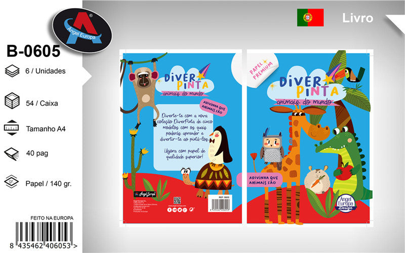Livro para Colorir Animais do Mundo