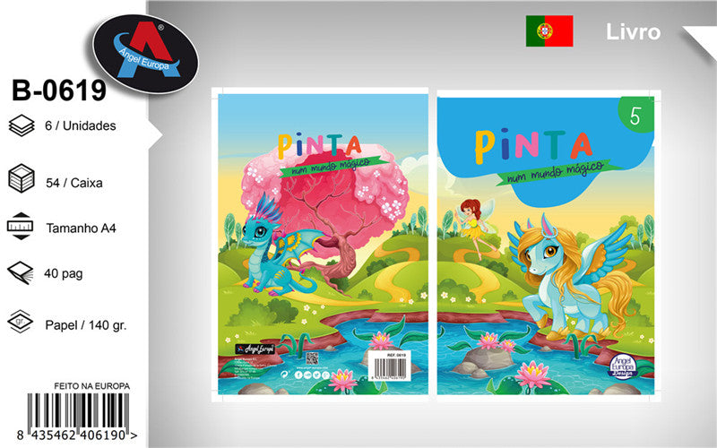 Livro para Colorir num Mundo Mágico