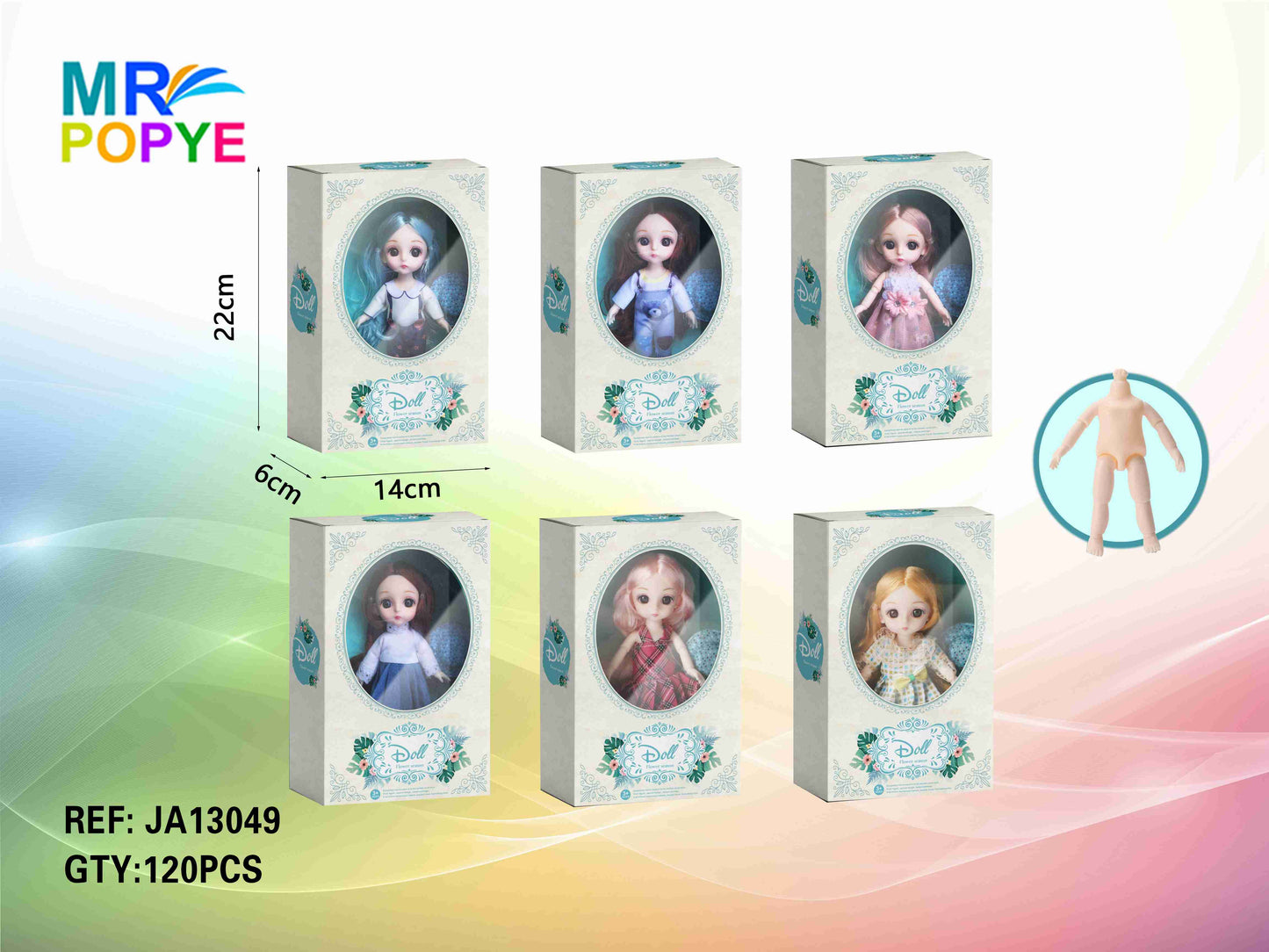 Boneca Fashion 15 Cm Altura