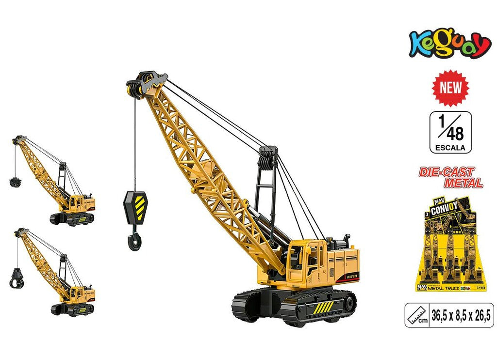 Grua Gigante de Metal 1:48 36,5x8,5x26 CM