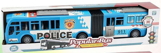 Autocarro Articulado de Polícia com Fricção - Azul