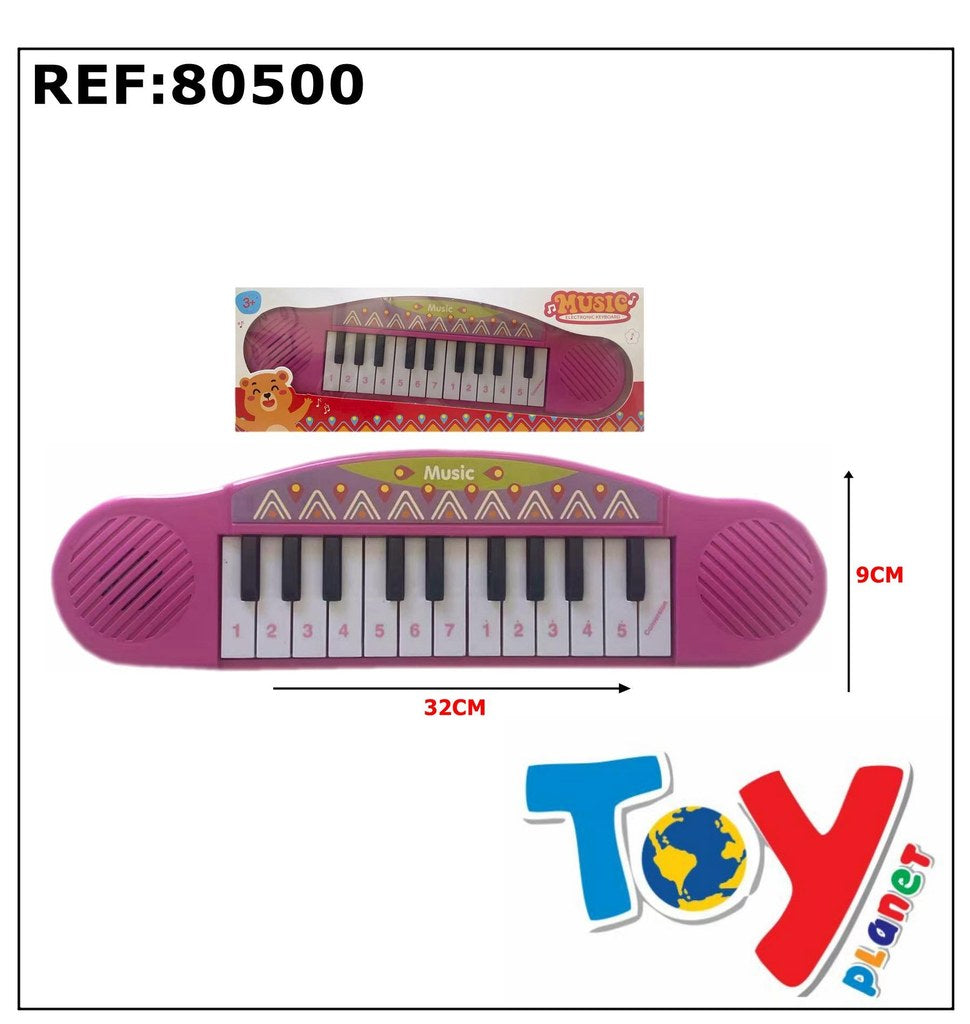 Piano Musical Rosa 32 x 9 Cm