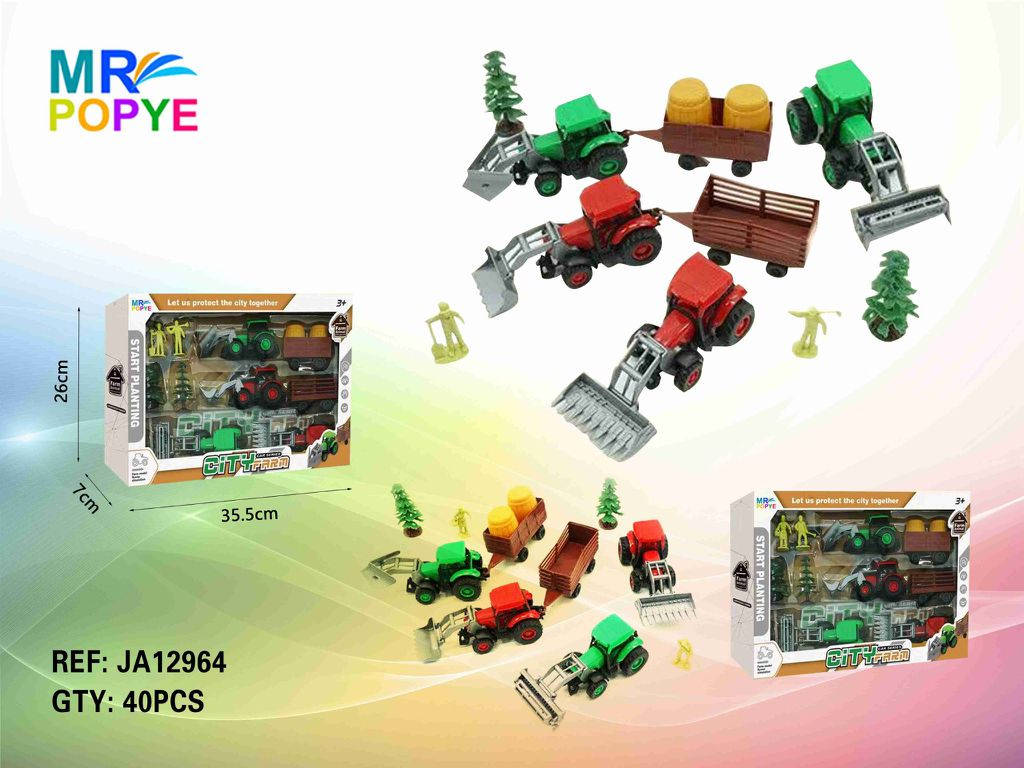 Conjunto de Carros da Quinta em Metal com Som e Luz