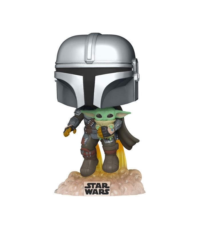 Funko POP! Vinyl The Mandalorian Mando Flying with Jet Pack - Star Wars