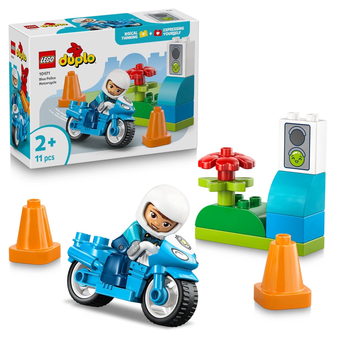 LEGO - DUPLO Town - Blue Police Motorcycle (10471)