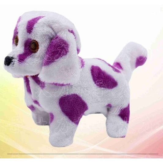 Cão Malhado de Peluche com Guizo e Música - Manchas Roxas
