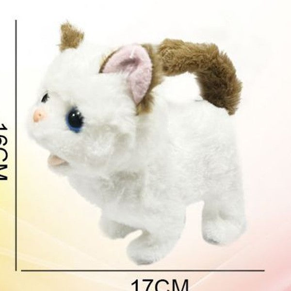 Gatinho de Peluche com Música - Branco e Castanho