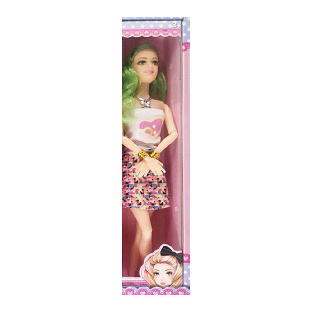 Boneca "Barbie" 32.5 x 41.5 Cm - Cabelo Verde