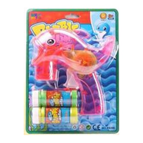 Pistola de Bolhas de Sabão Golfinho c/ Luz - Rosa