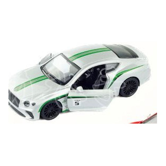 Bentley e Ferrari de Metal com Luz e Som em Caixa Expositora - Branco (Modelo 1)