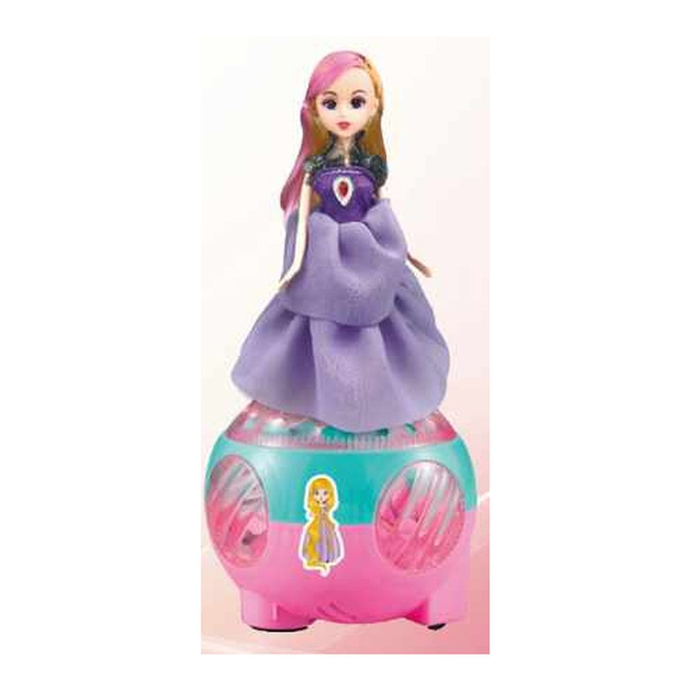 Boneca Dançarina c/ Som e Luz 20 x 14 Cm - Lilás