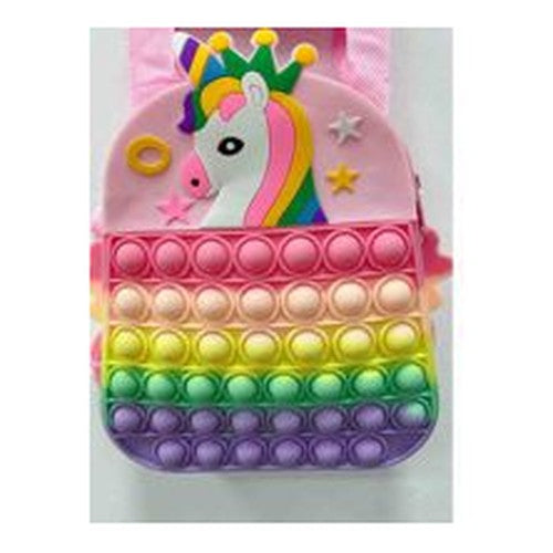 Bolsa Bubble Unicórnio - Arco-Íris Lilás