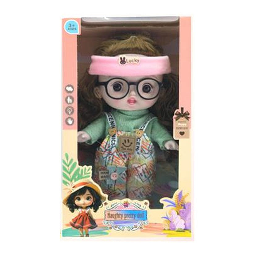 Boneca c/ Som e Luz 30 Cm Altura - Fita Rosa