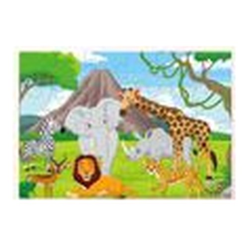 Puzzle Animais da Selva 24 peças - Girafa e Leão