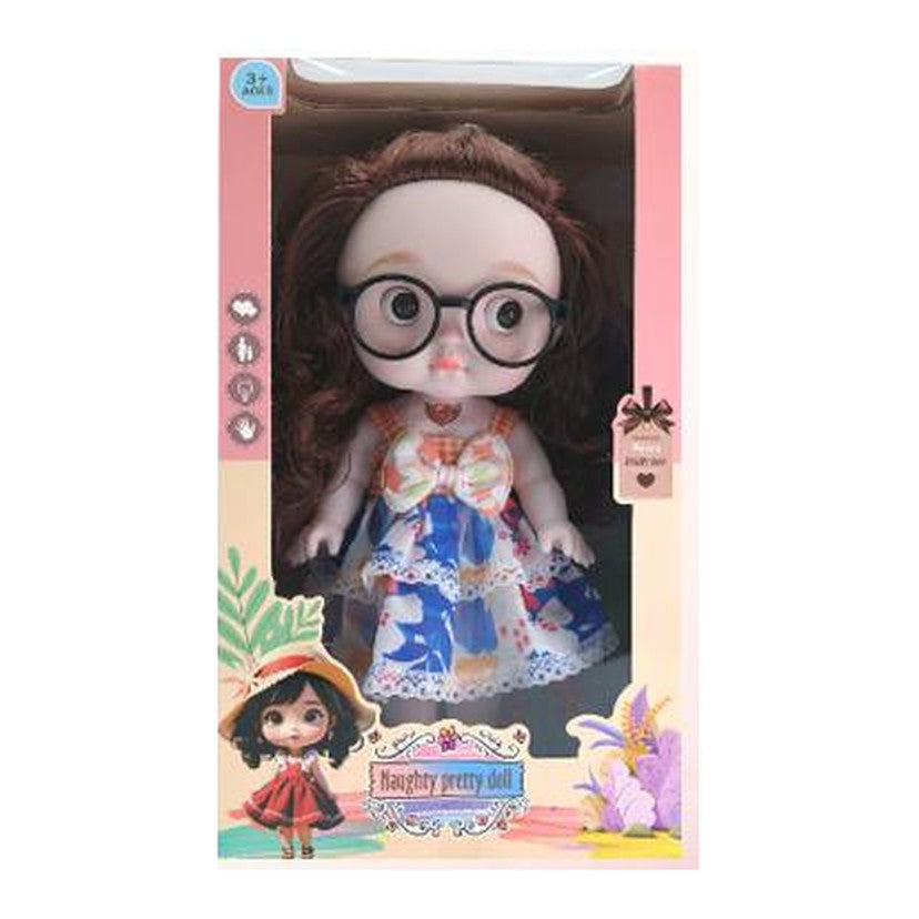Boneca c/ Luz e Som 31 x 18 Cm - Vestido Floral