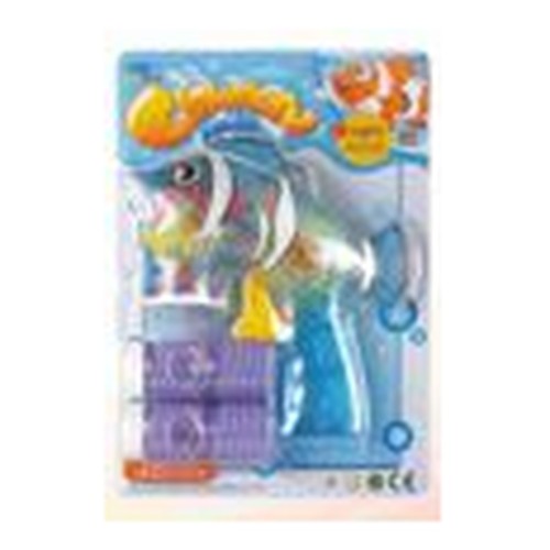 Pistola Automática de Bolhas de Sabão Peixe - Azul