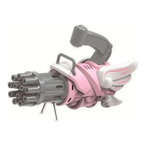 Pistola Automática de Bolhas de Sabão c/ Luz e Som - Rosa
