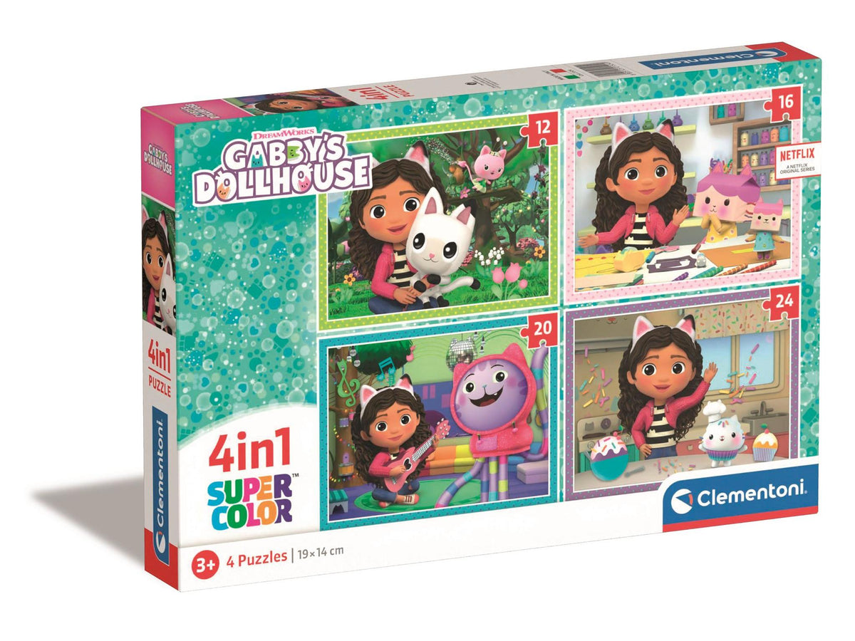 Puzzle Clementoni Gabby's Dollhouse 3-6-9-12 pçs