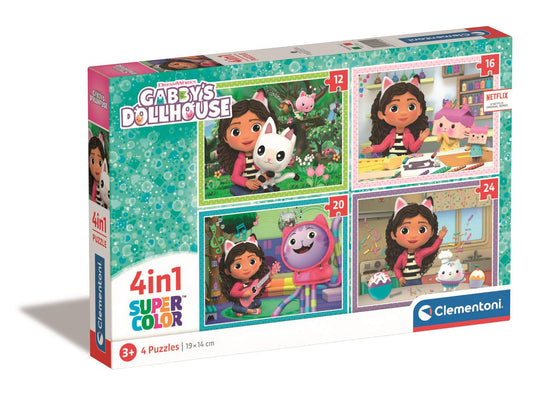 Puzzle Clementoni Gabby's Dollhouse 3-6-9-12 pçs