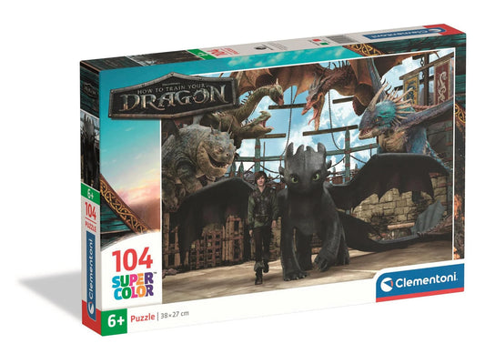 Puzzle Clementoni Super How to Train Your Dragon 104 pçs