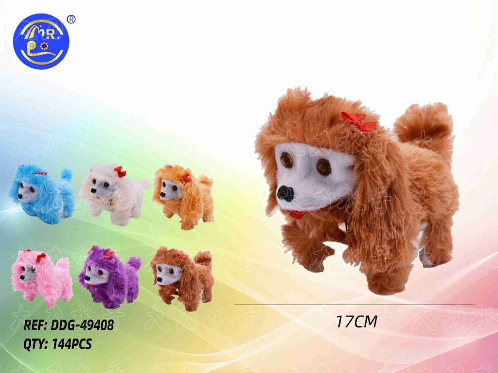 Cão de Peluche com Flores e Música