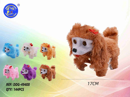Cão de Peluche com Flores e Música